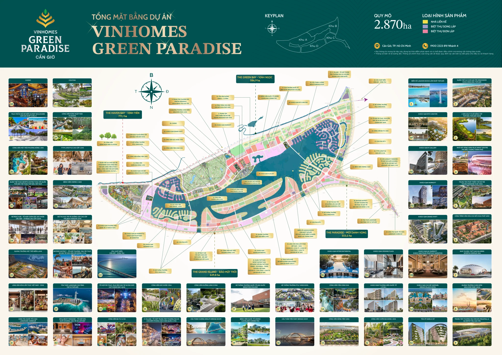 Tổng mặt bằng tiện ích Vinhomes Green Paradise Cần Giờ